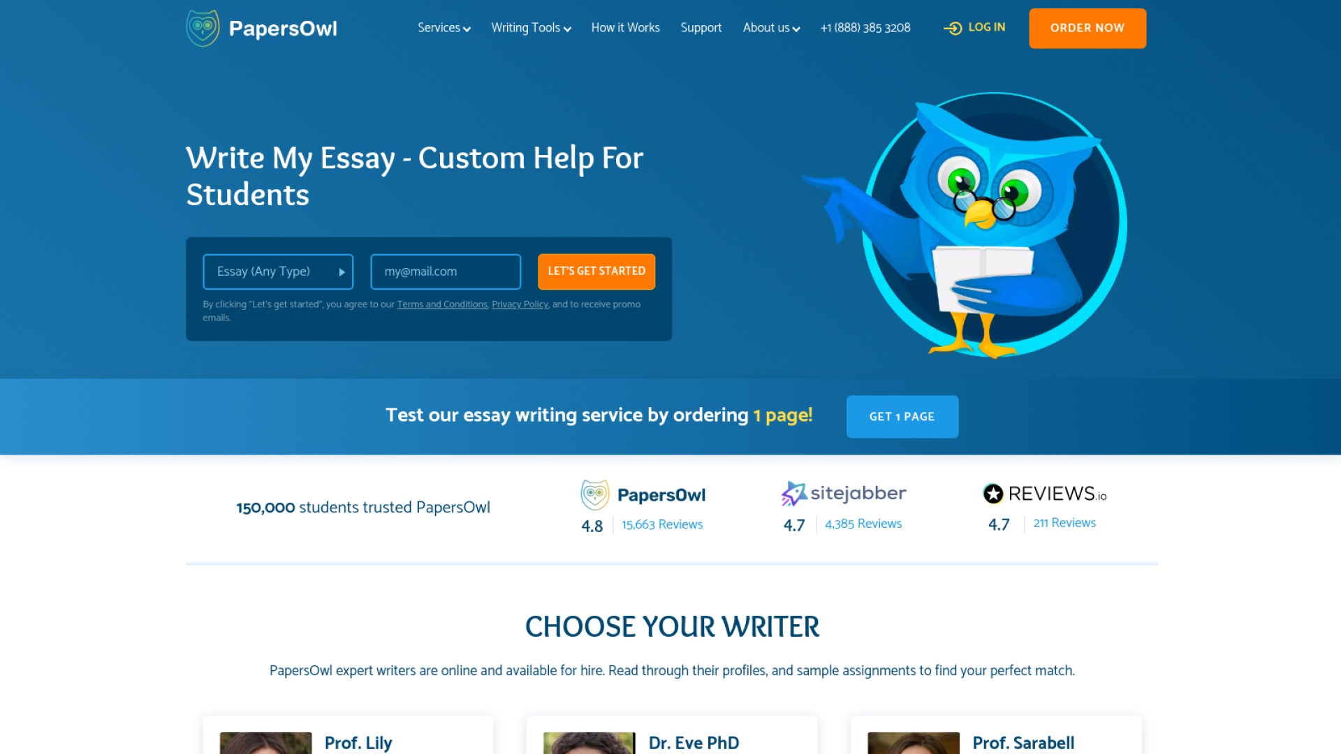 PapersOwl ওয়েবসাইট 