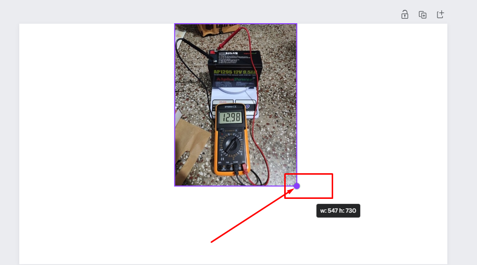 ইমেজটির নিচের অংশে ক্লিক করে ধরে টেনে বড় করা
