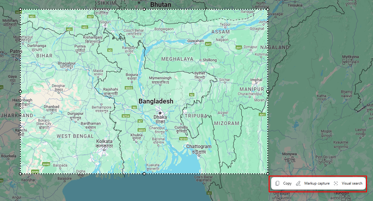 Edge ব্রাউজারটির বিল্ট-ইন Screenshot নেওয়ার ব্যবস্থা