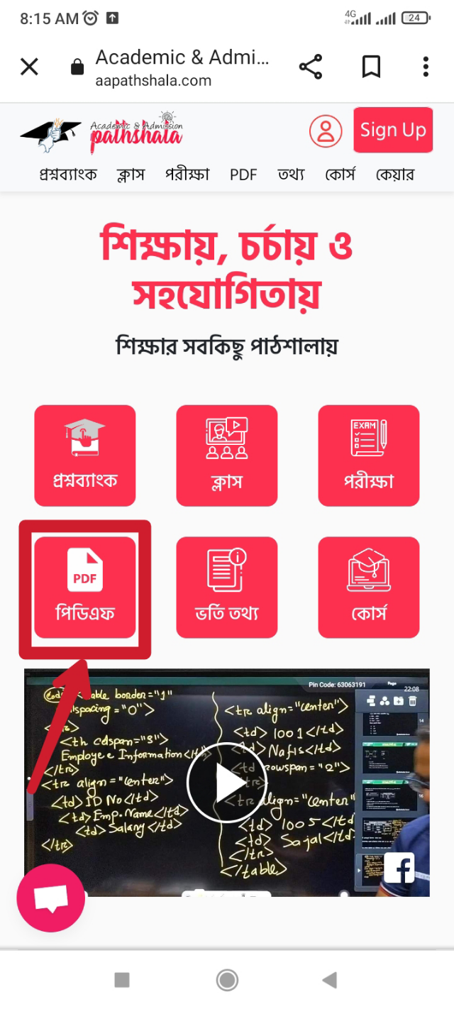 পিডিএফ অপশন