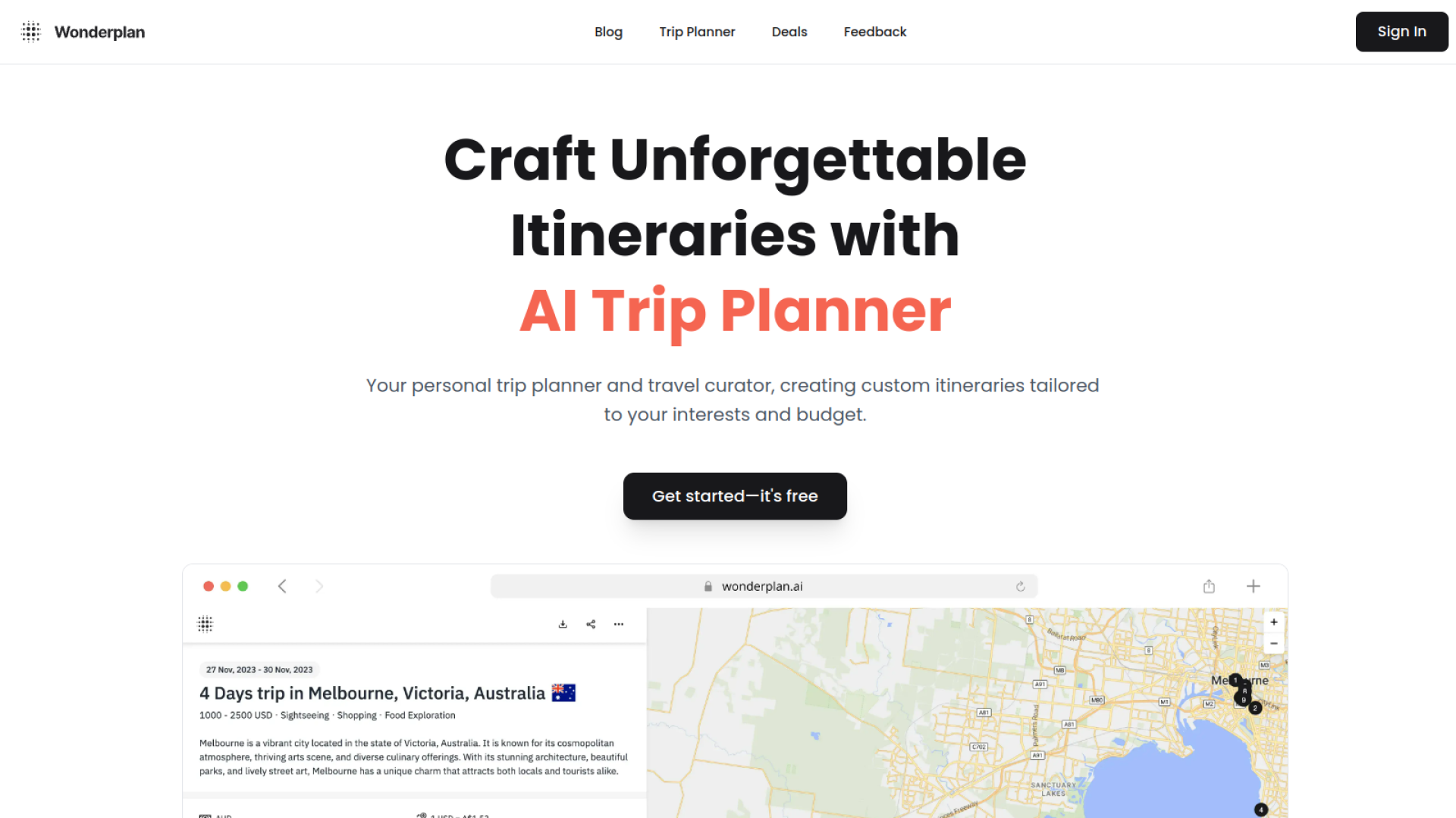 ভ্রমণ পরিকল্পনার জন্য Wonderplan একটি এআই টুল