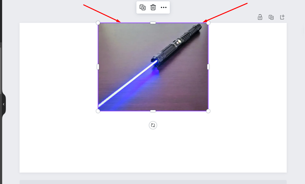 র্ডারের শেষ প্রান্তে ইমেজটি নিয়ে সেট