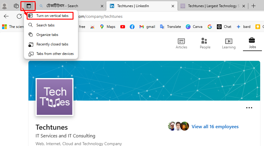 Vertical Tabs Enable করা