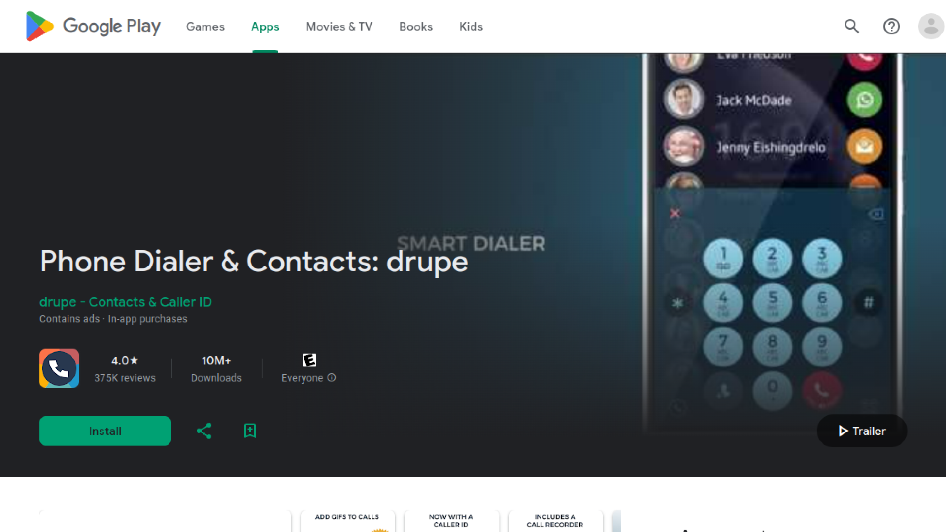 Drupe - একটি ইউনিক ডিজাইনের ডায়ালার অ্যাপ