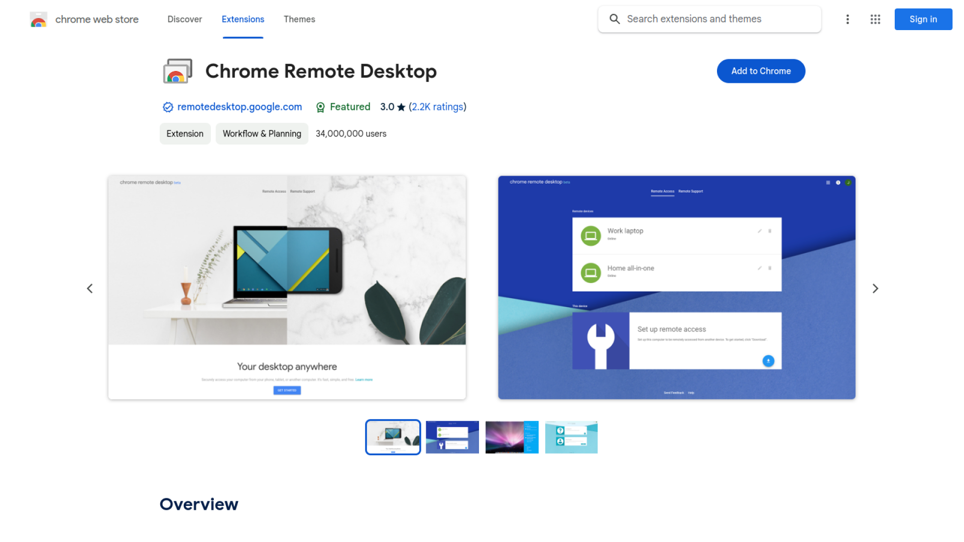 Chrome Remote Desktop