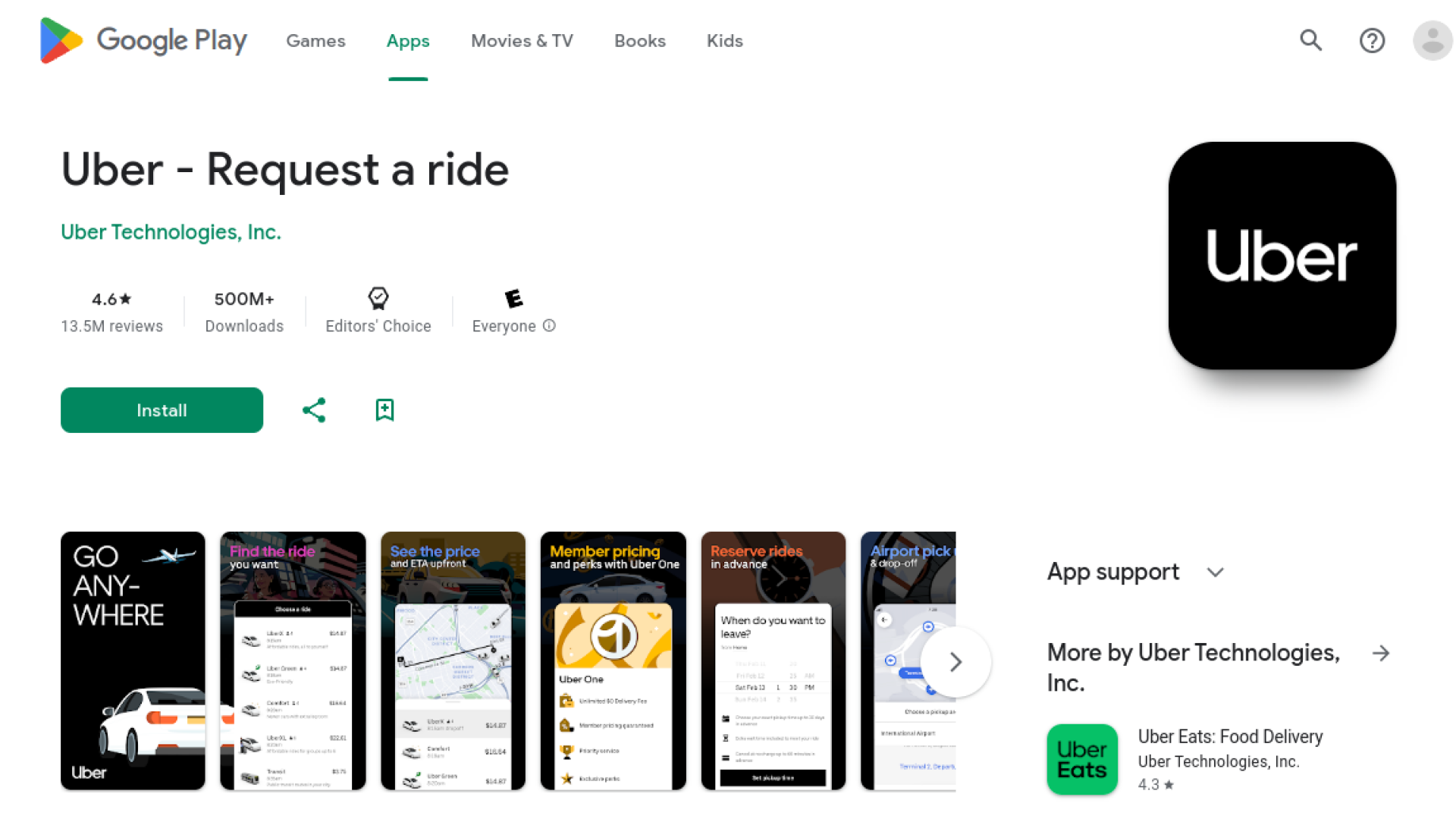 Uber - রাইট শেয়ারিং এবং ফুড ডেলিভারির অ্যাপ