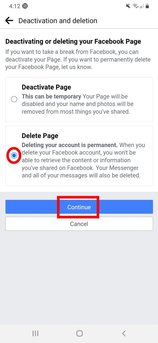 কীভাবে ফেসবুক পেজ ডিলিট করবেন 