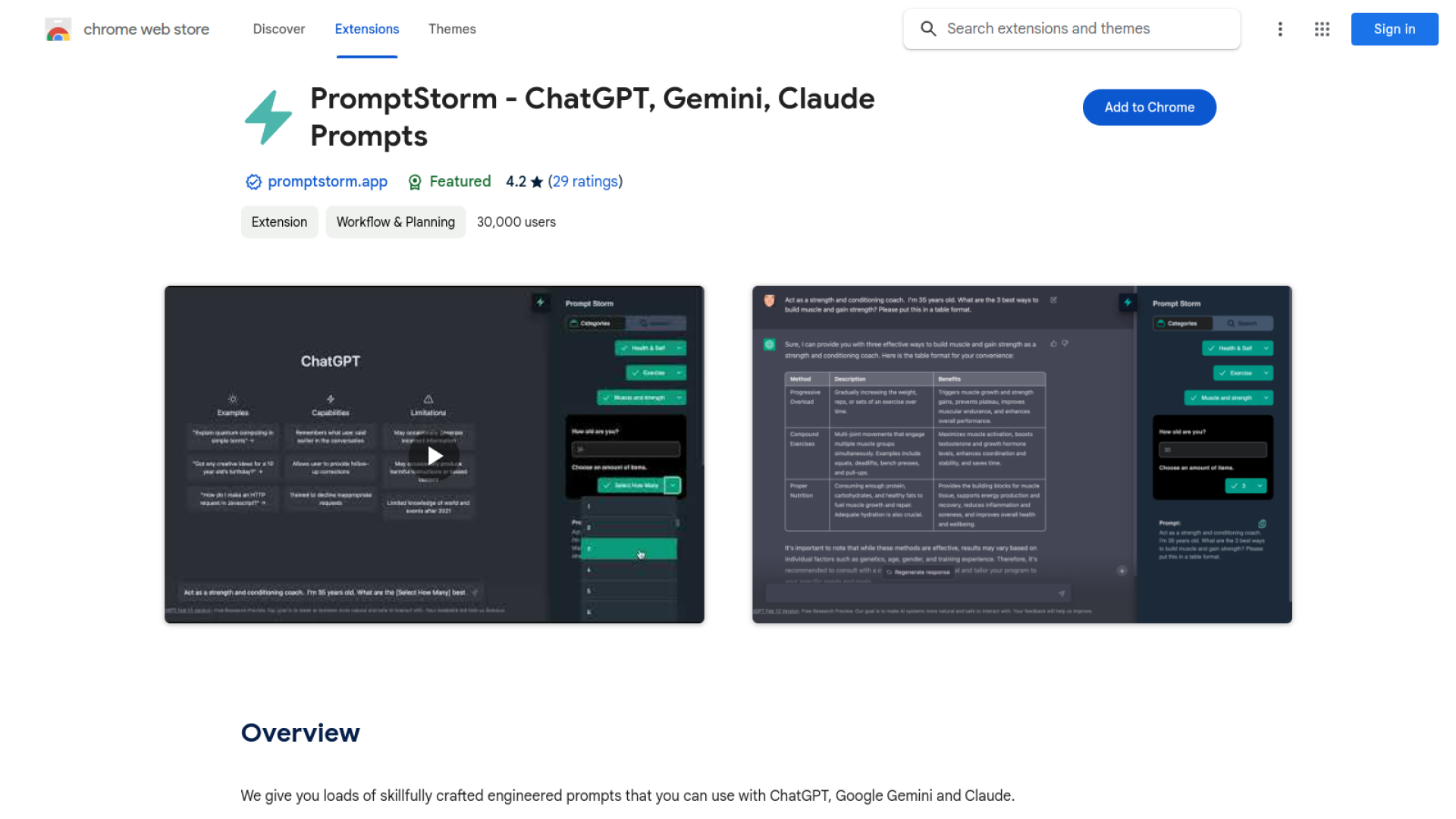 PromptStorm (Chrome Extension)