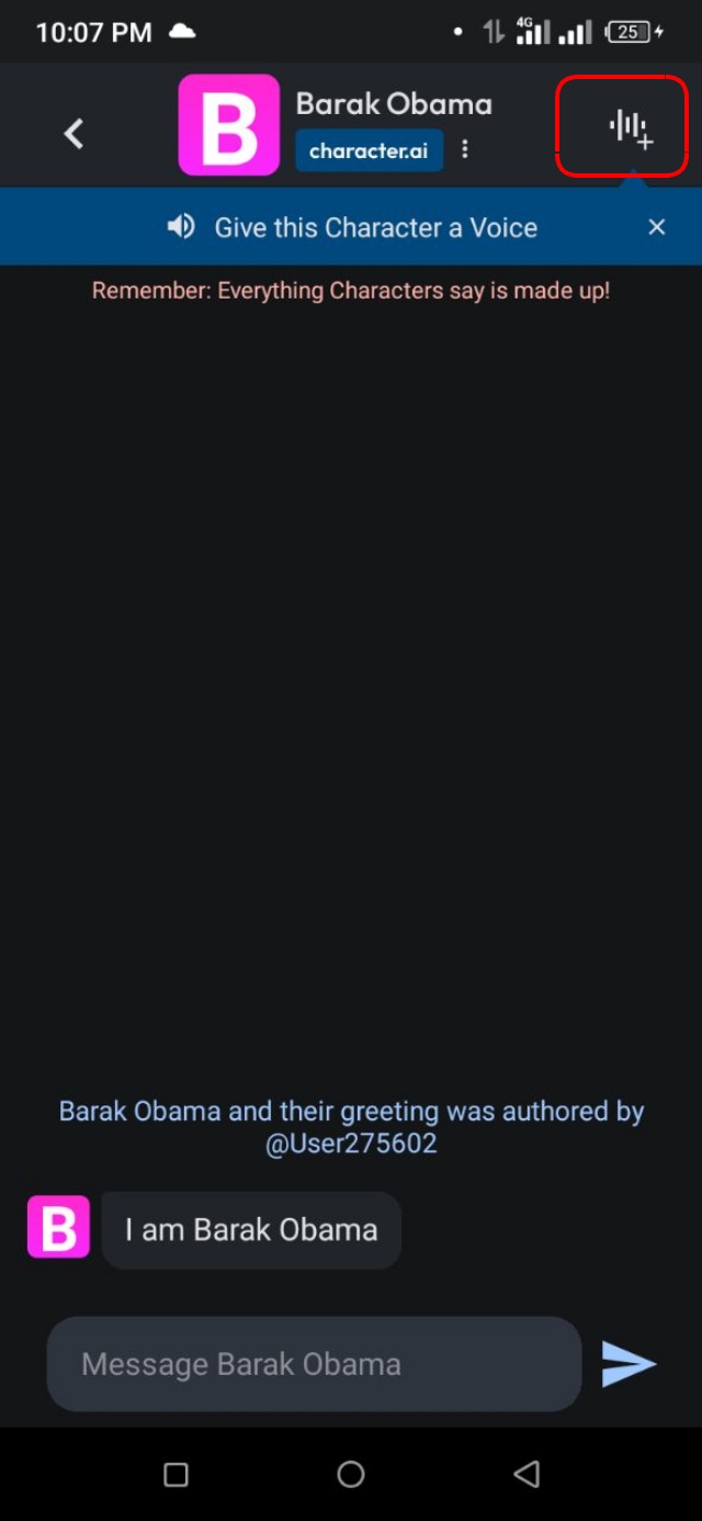 Waveform আইকনের উপর ক্লিক