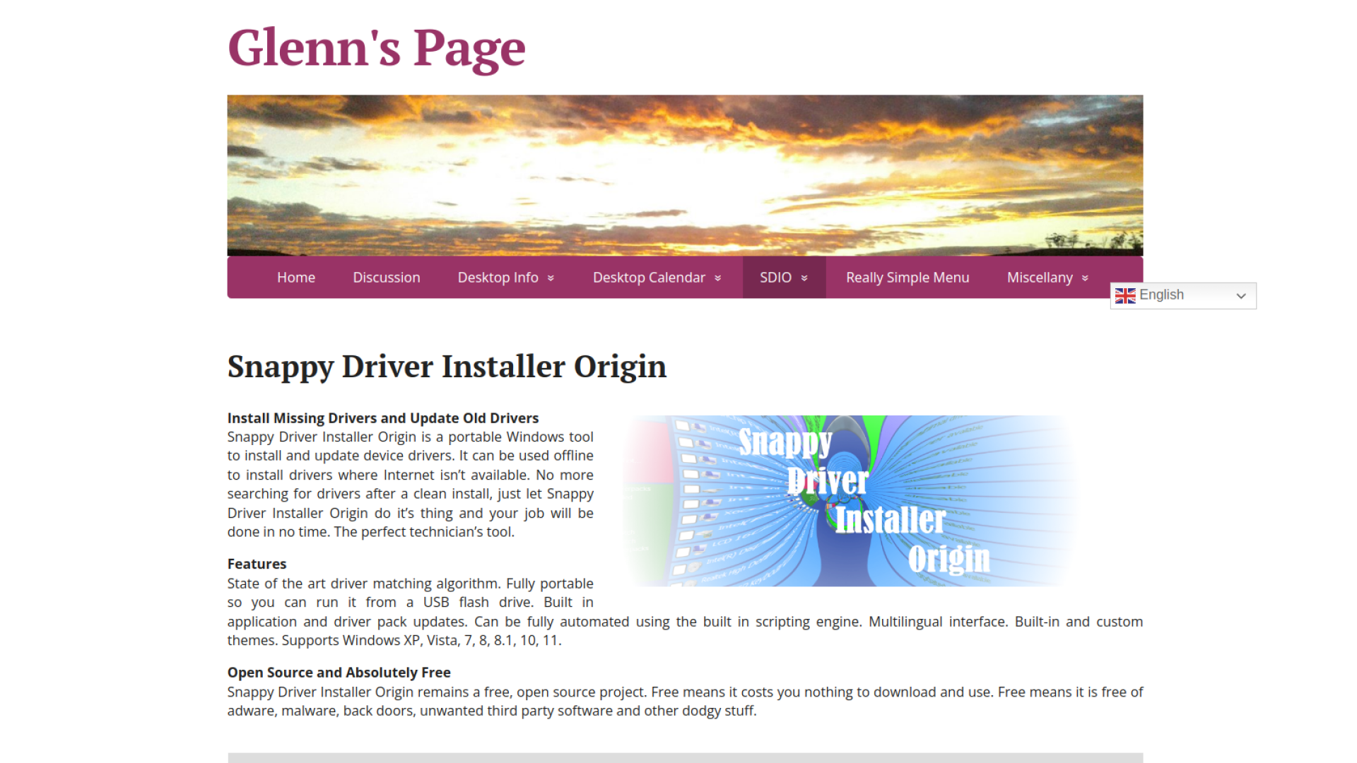 Snappy Driver Installer Origin