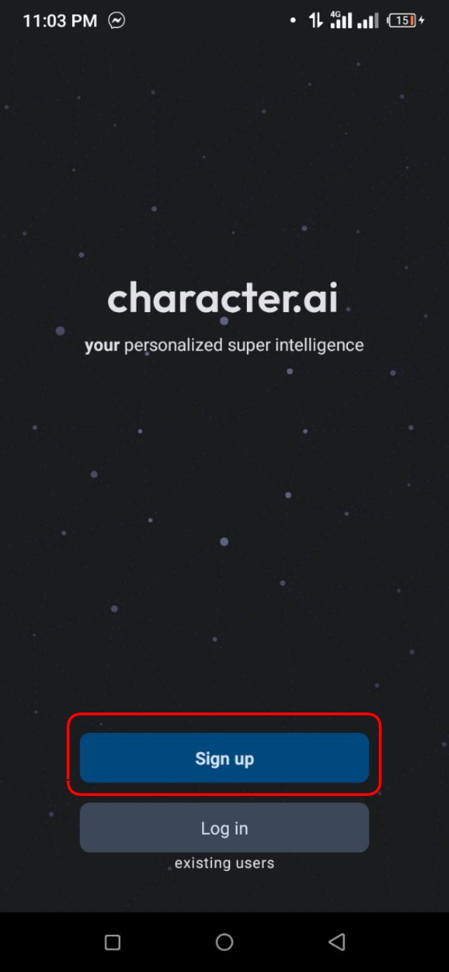 Sign Up বাটনে ক্লিক করুন