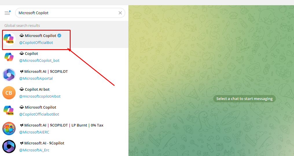 Microsoft Copilot Telegram বট