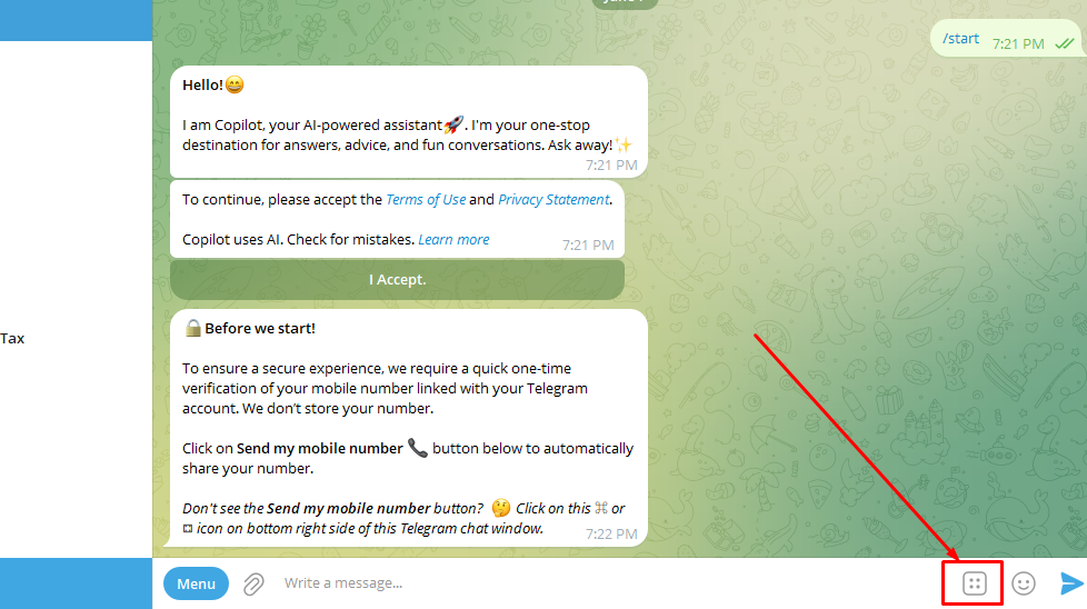 Send my mobile number