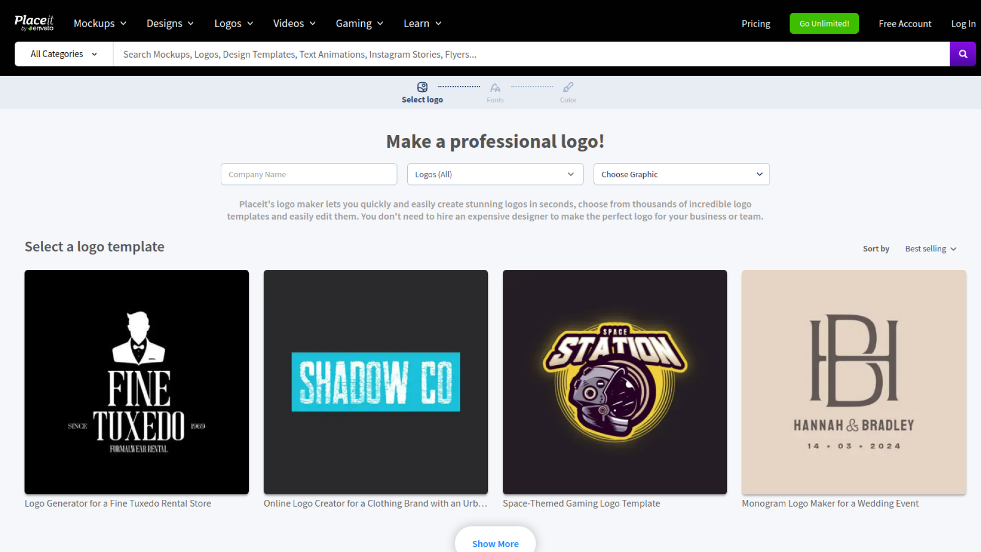 জনপ্রিয় লোগো ডিজাইন টুল Placeit 