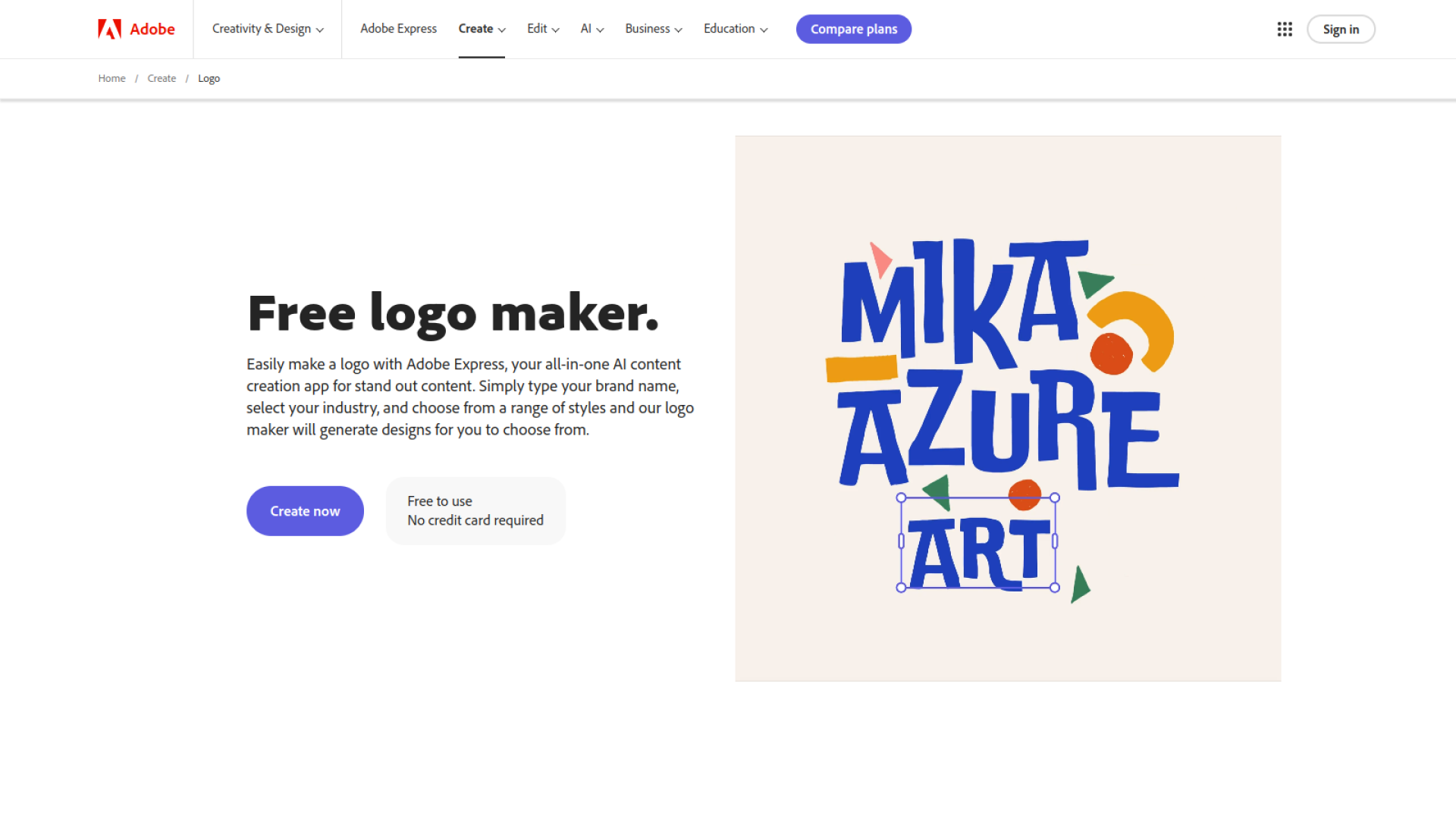 জনপ্রিয় লোগো ডিজাইন টুল Adobe Express 
