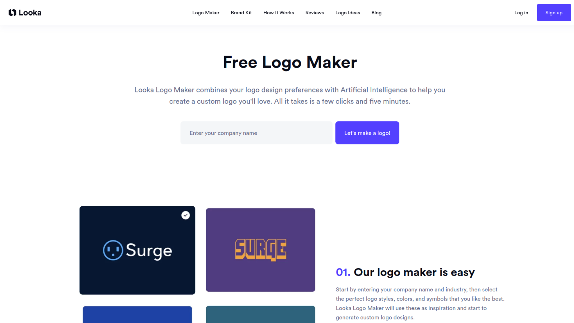 জনপ্রিয় লোগো ডিজাইন টুল Looka 