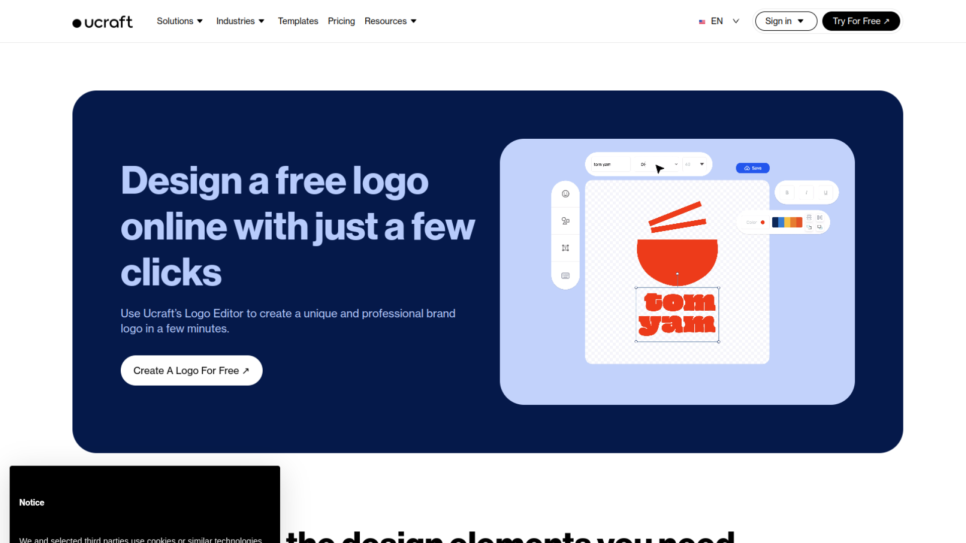 জনপ্রিয় লোগো ডিজাইন টুল Ucraft 