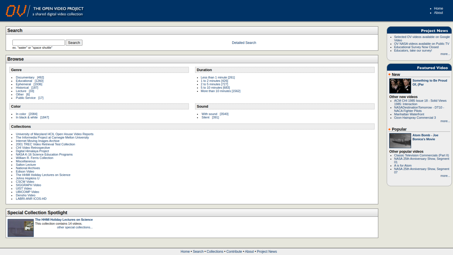 The Open Video Project