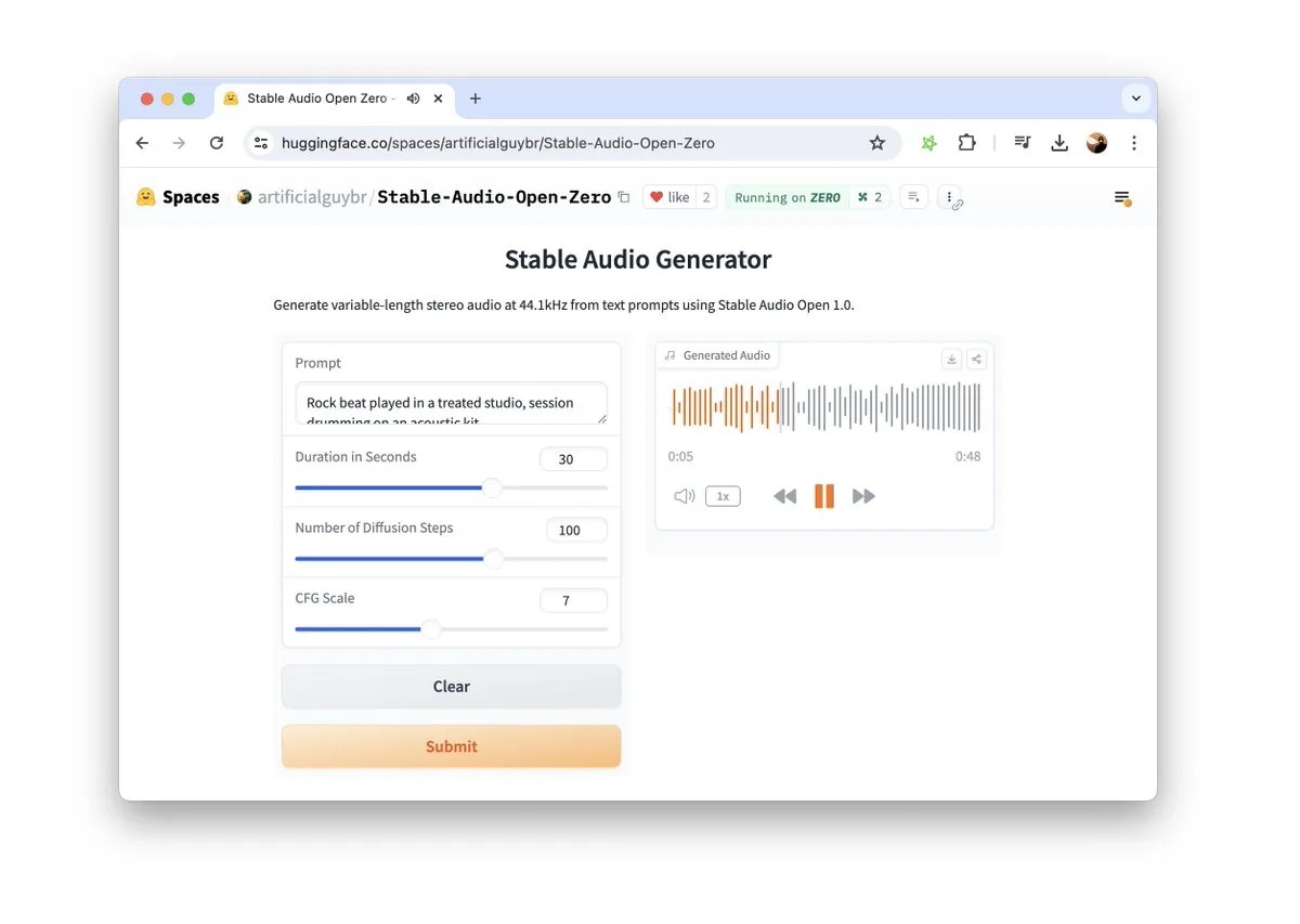 Stable Audio Open - অসাধারণ AI অডিও টুল! টেক্সট লিখুন, অডিও তৈরি করুন!