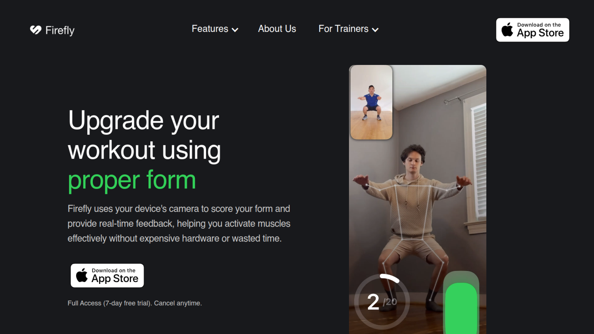 Firefly Fitness - AI-পাওয়ার্ড Personal Fitness Training, একদম আপনার হাতের মুঠোয়!