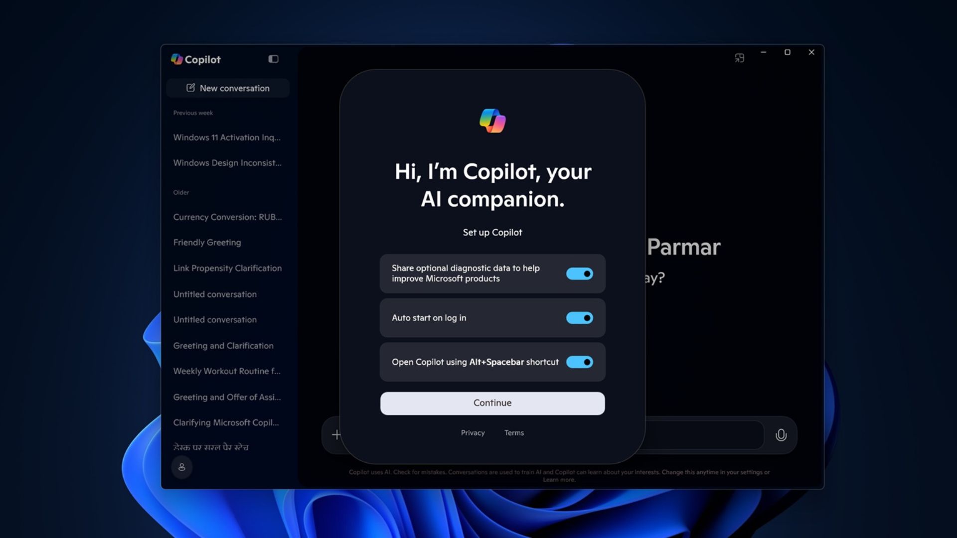 মাইক্রোসফট উইন্ডোজে পুরনো Web Wrapper Version রিপ্লেস করে যোগ করলো Native Copilot App