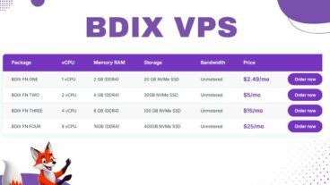 FoxNode BDIX VPS হোস্টিং অফার – সুপারফাস্ট স্পিডে দেশীয় হোস্টিং মাত্র ২৯৮টাকায়