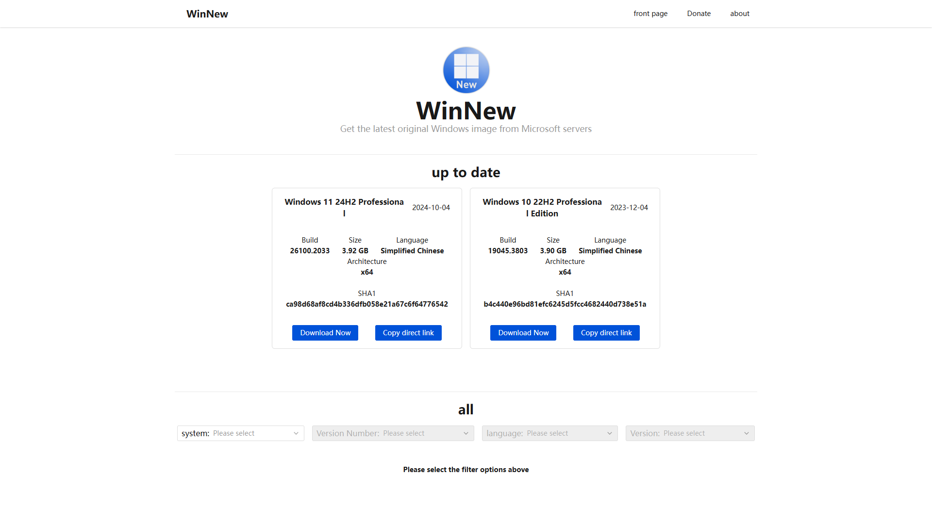 WinNew - মাইক্রোসফট থেকে সরাসরি সেইফ Windows ISO ডাউনলোড করুন! ঝামেলা ছাড়াই!