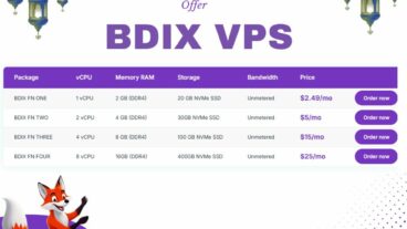 ঈদুল আজহা উপলক্ষে FoxNode-এর বিশেষ BDIX VPS অফার – শুরু মাত্র ২৯৮ টাকা থেকে!