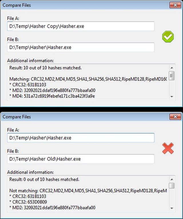ডাউনলোড করুন Hasher - আপনার File এর File Integrity Check করার চমৎকার টুল! মুক্তি পান Data Corruption থেকে! নিশ্চিন্ত মনে Share করুন, Download করুন!