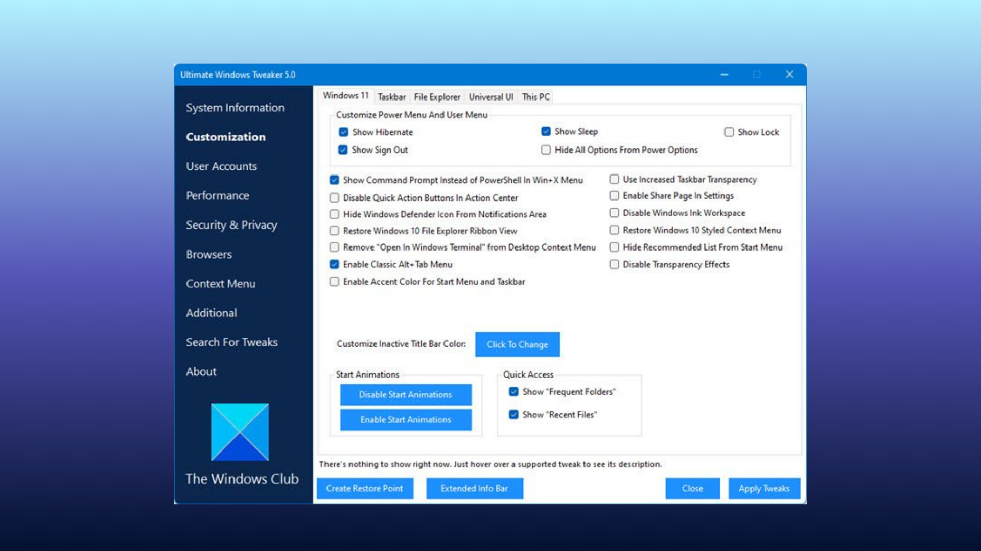 Ultimate Windows Tweaker - আপনার Windows হোক আপনার মনের মতো, পারফরম্যান্স বাড়ুক রকেটের গতিতে!