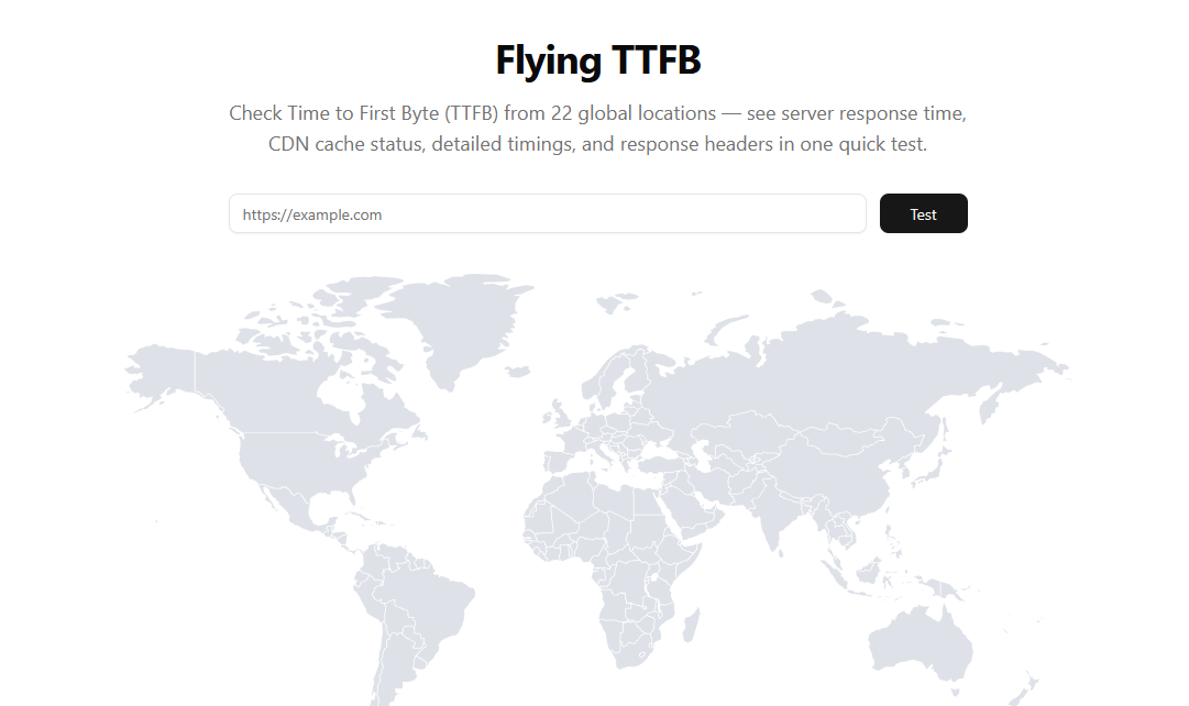 Flying TTFB Website