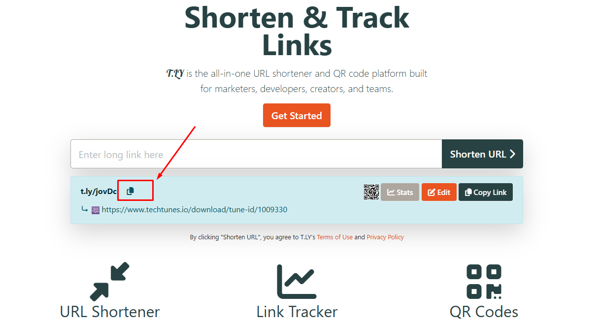 Short URL টি Copy