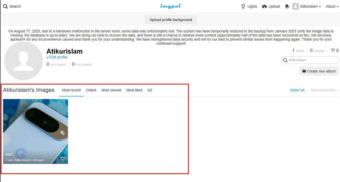 Anonymously Picture Upload