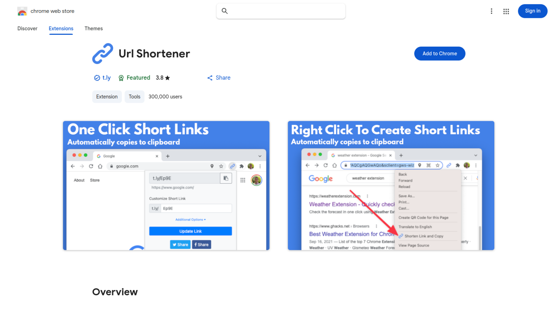 T.LY-এর Chrome Extension
