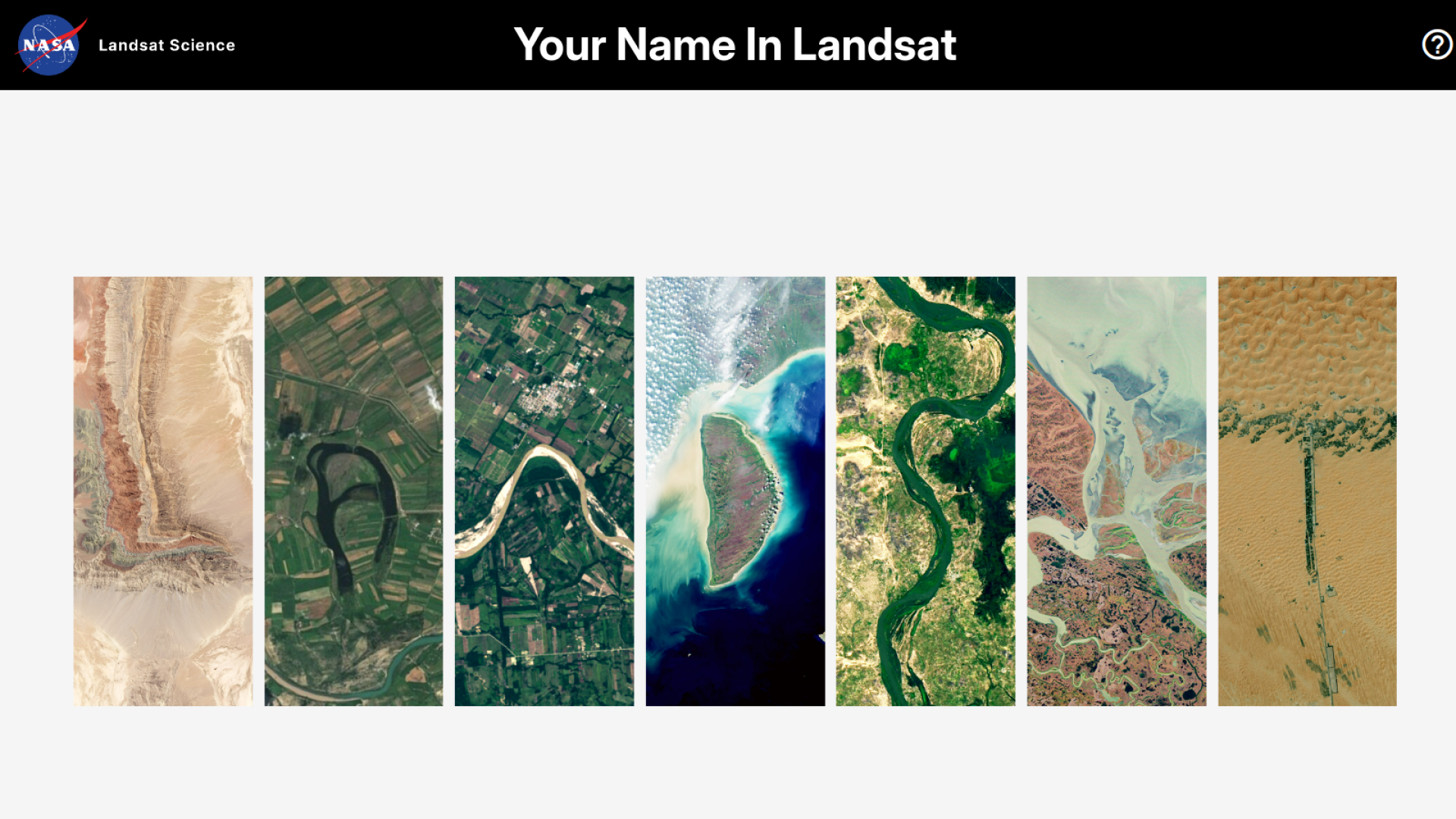 Your Name in Landsat