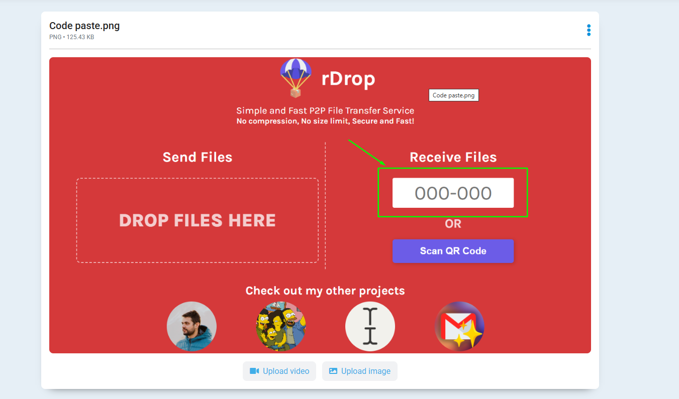 Upload করা Image