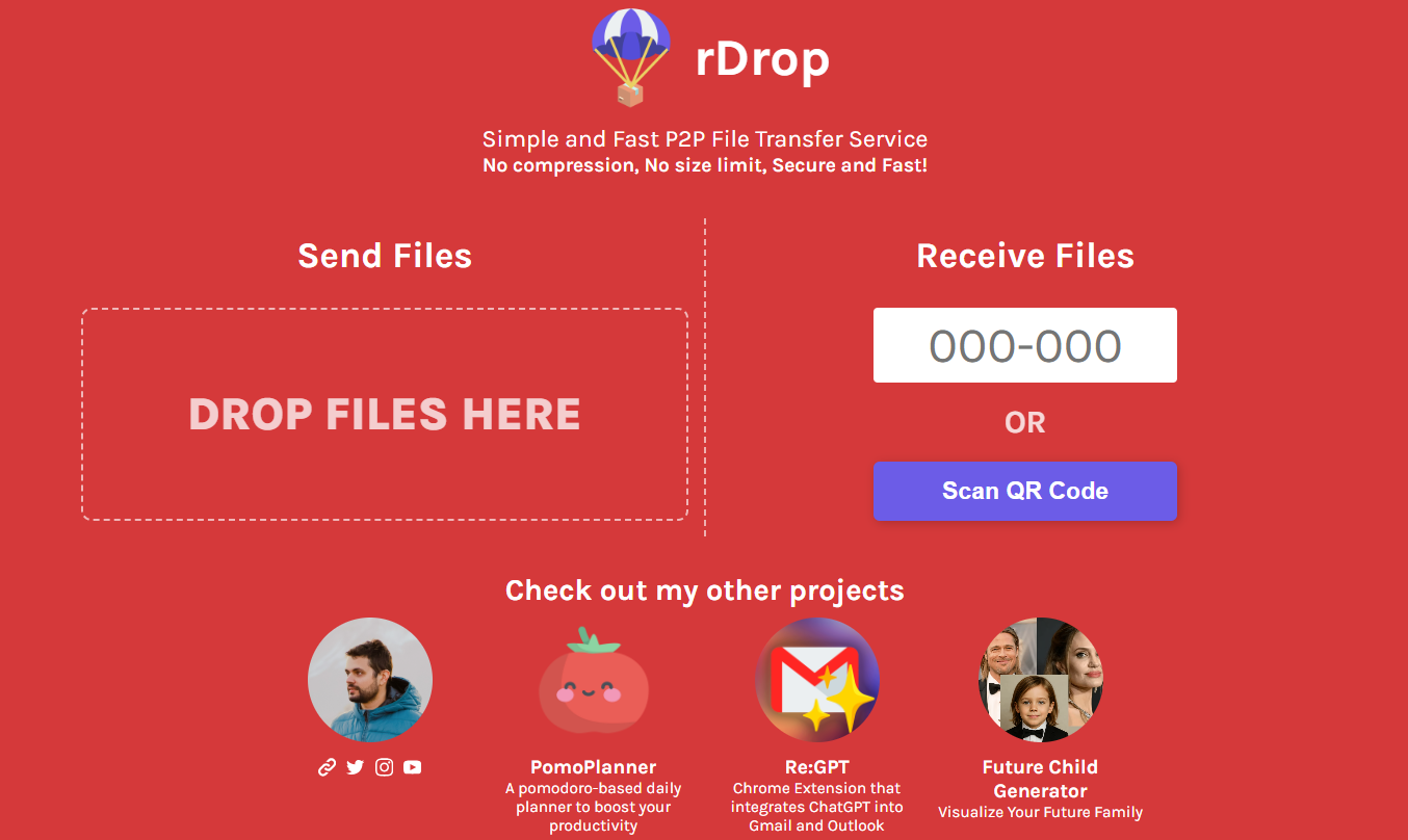 Device এ rDrop Website