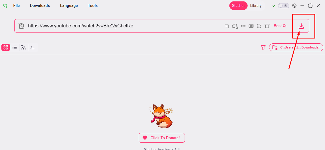 DOWNLOAD BUTTON এ CLICK