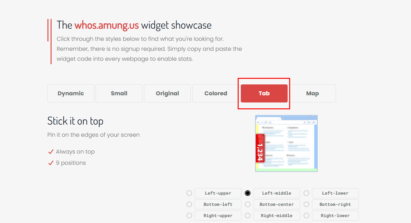 Webpage এর Side এ দেখানোর জন্য Tab