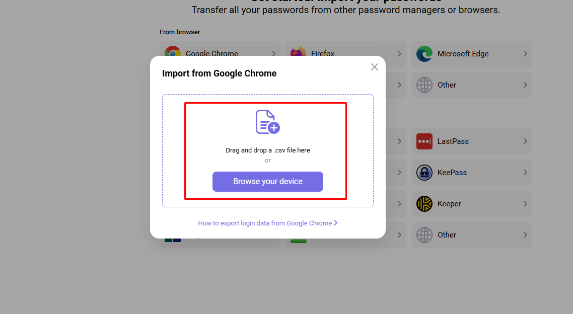 pCloud Pass-এ Upload