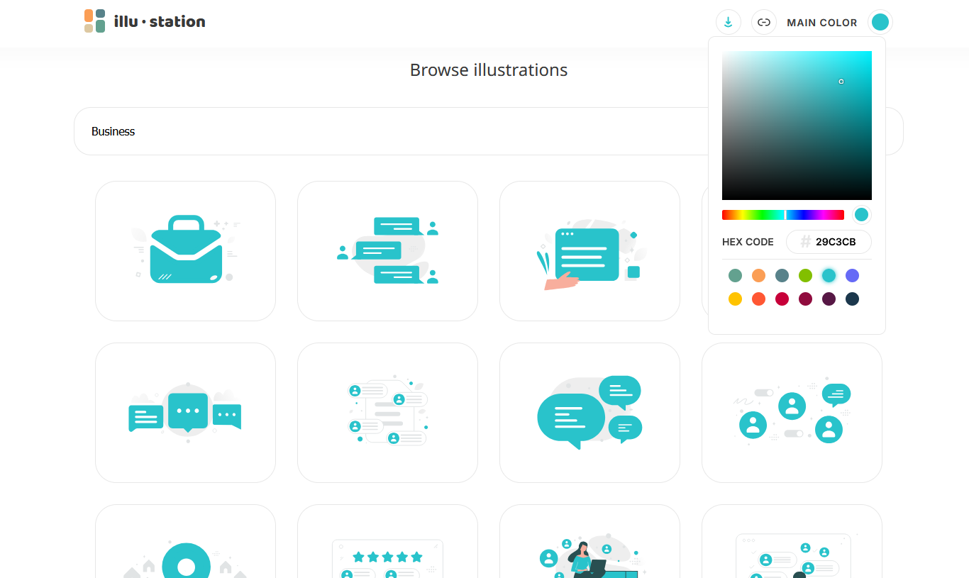 Color set করার পর webpage এই Preview
