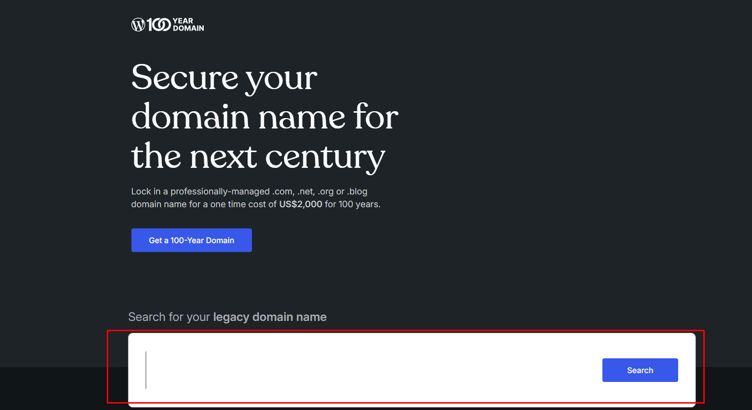 Domain Name টি Search