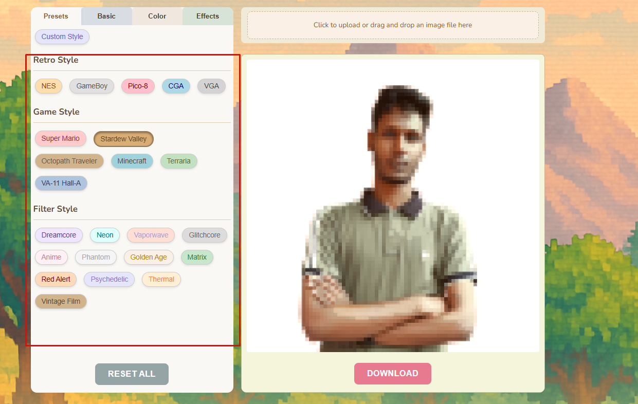 Style নির্বাচন