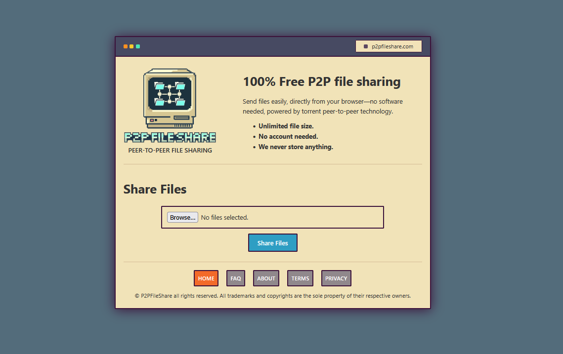 P2PFileShare Website