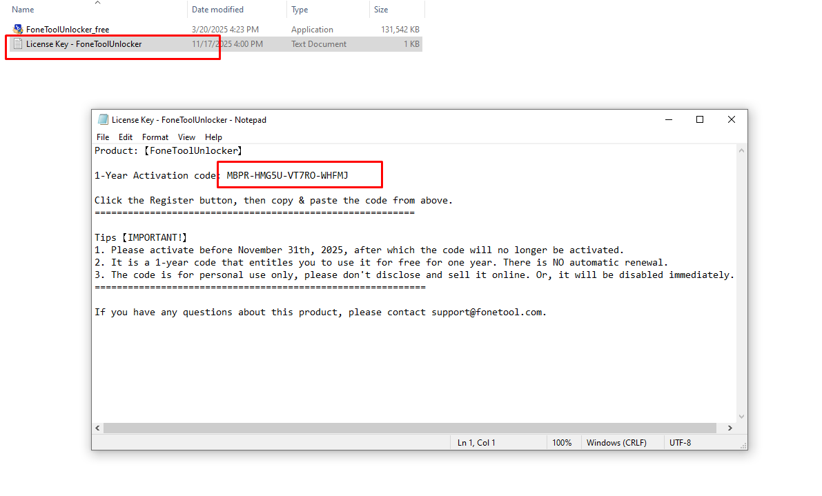Free license key collected