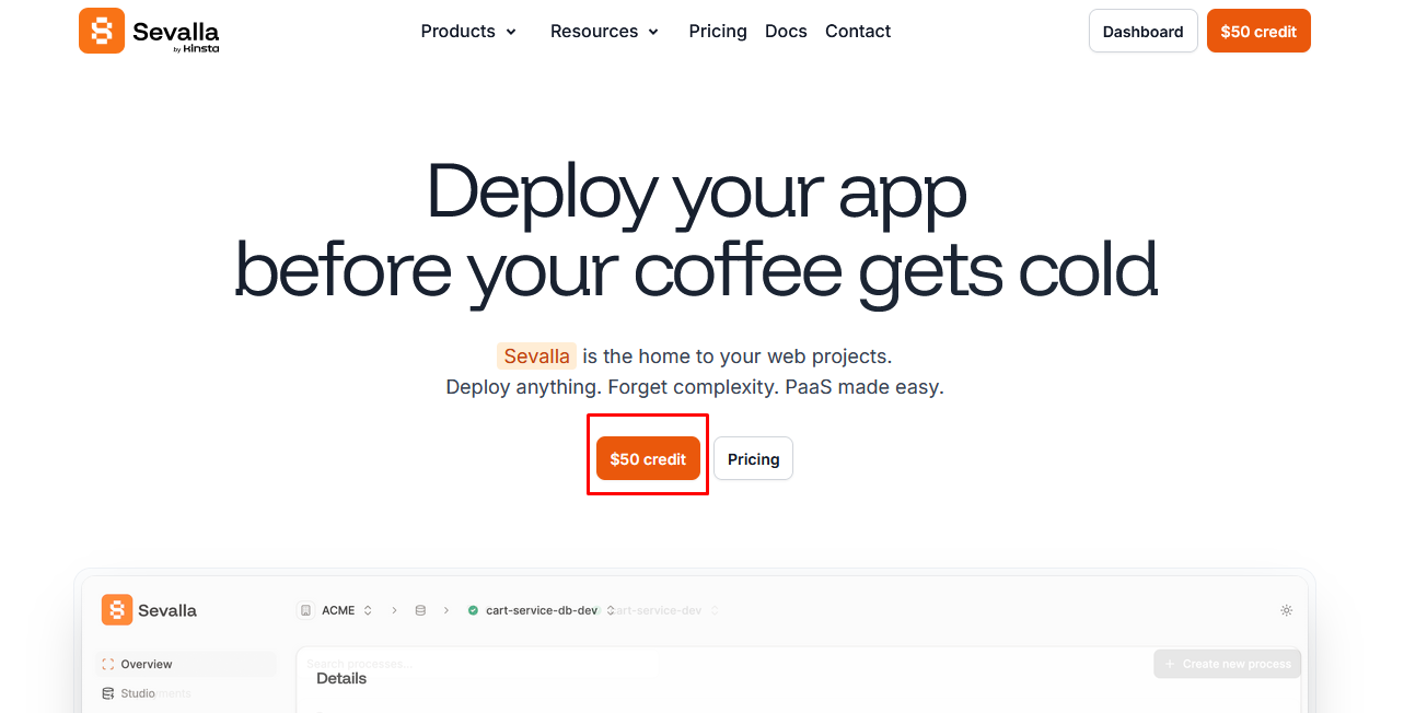 Sevalla-র ওয়েবসাইটে গিয়ে Account তৈরি