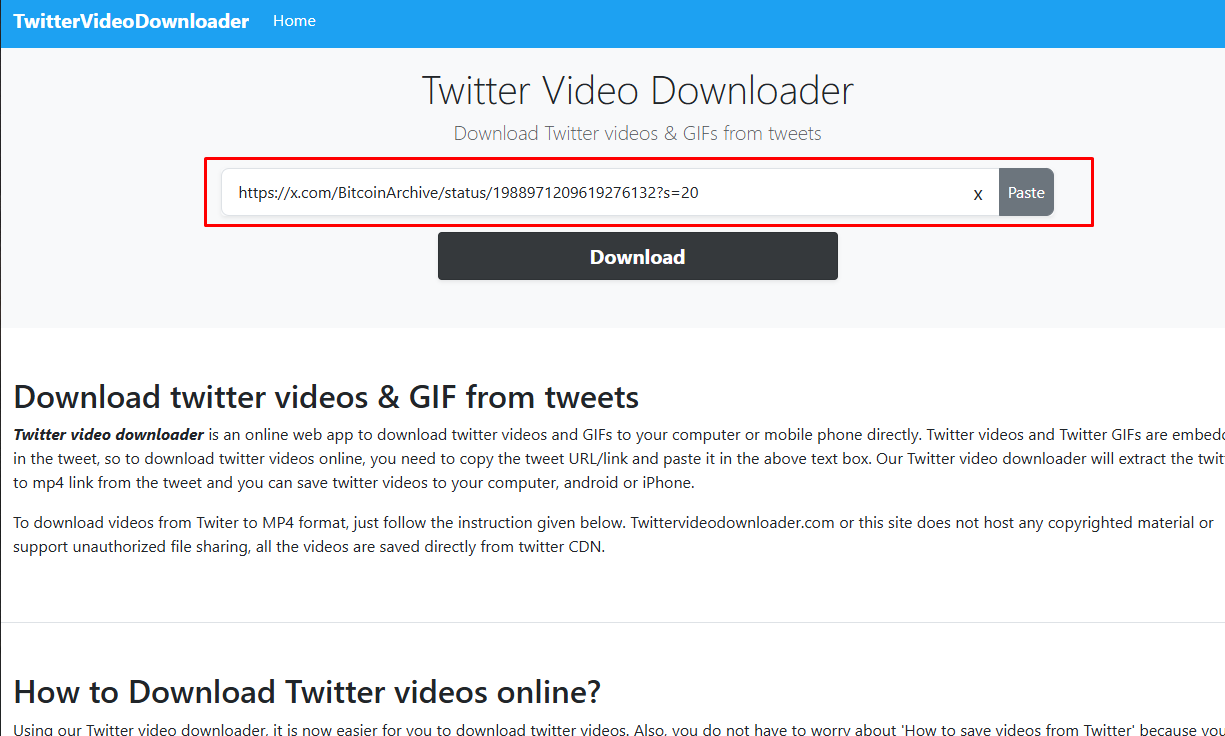 TWEET-এর LINK পেস্ট