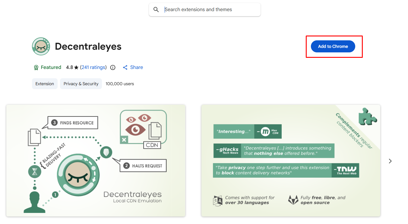 Extension Store থেকে Add to Browser