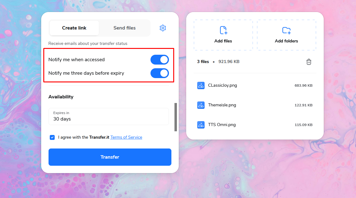 Set File Page and Notification