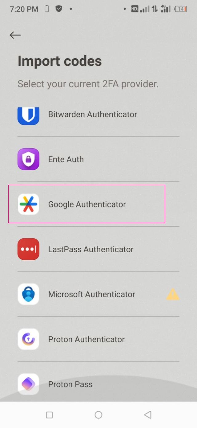 Google Authenticator